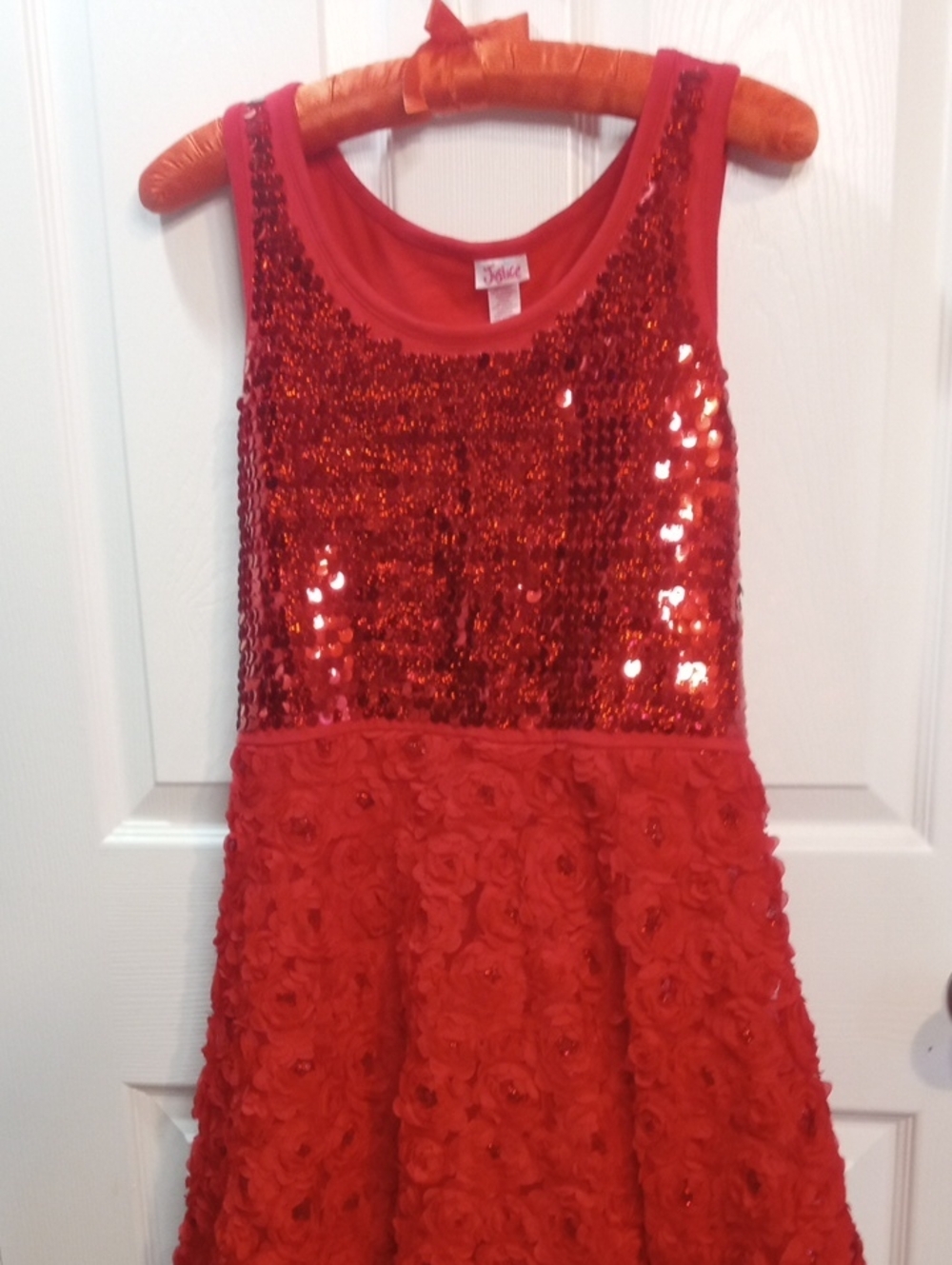 JUSTICES SEQUIN ROSETTE PARTY DRESS